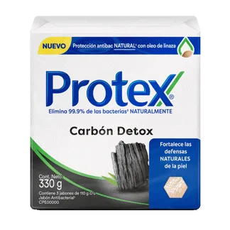 Jabón Protex Carbón Detox x3Un x110gr