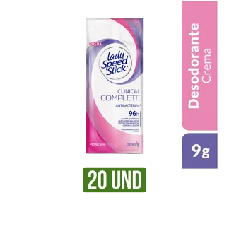 Desodorante Lady Speed Stick Clinical Complete x20Und x9gr