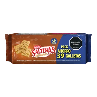 Galletas Saltinas Integral 3 Tacos Pack Ahorro x324gr