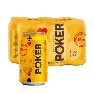 Sixpack Cerveza Poker Lata x330ml
