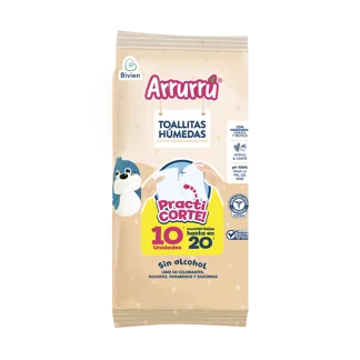Toallitas Húmedas Arrurrú Extra Acolchonaditas Avena & Karité x10 Toallitas