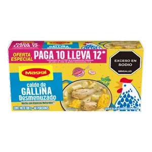 Oferta (Maggi Caldo Gallina Especias Desmenuzado x108gr Pague 10 Lleve 12)x12Un