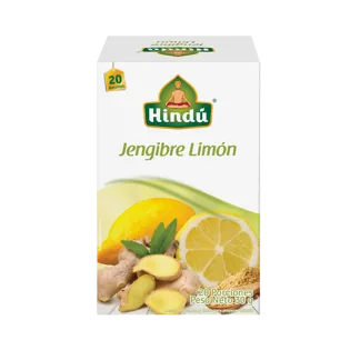 Aromatica Hindu Laminado Jengibre Limón x20