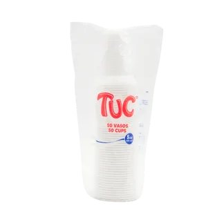 Vaso Tuc 5 Onzas Blanco x50Un
