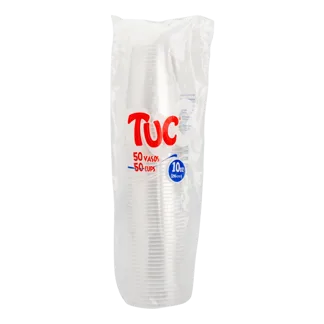 Vaso Tuc 10 Onzas Transparente x50Un