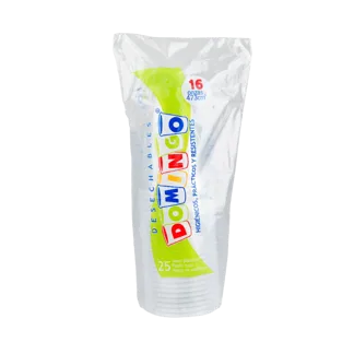 Vaso Domingo 16 Onzas Transparente x 25Un