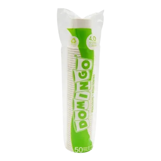 Vaso Domingo 4 Onzas Blanco x50Un