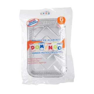 Bandeja Domingo Aluminio Oficio x6Un