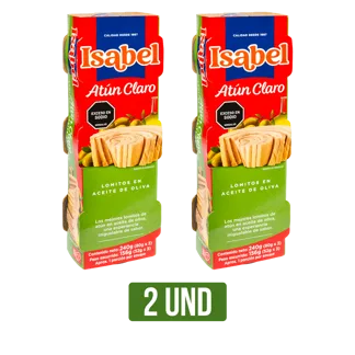 2 Display Atún Isabel Pack x3un x80gr Aceite de Oliva