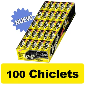 Goma De Mascar Chiclets Menta x100Un x2.8gr