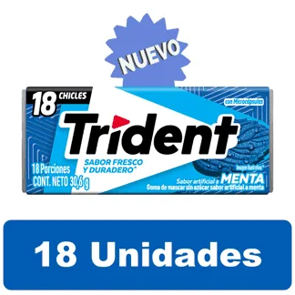 Goma De Mascar Trident Menta Evup x30.6gr
