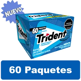 Goma De Mascar Trident 1S Menta x60Un x1.5gr