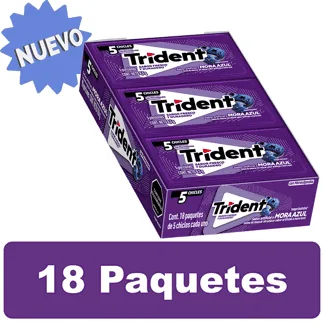 Goma De Mascar Trident 5S  Mora x18Un x8.5gr
