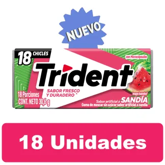 Goma De Mascar Trident Sandía Evup x30.6gr
