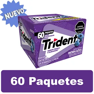 Goma De Mascar Trident 1S Mora x60Un x1.5gr