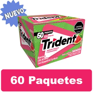Goma De Mascar Trident 1S Sandía x60Un x1.5gr