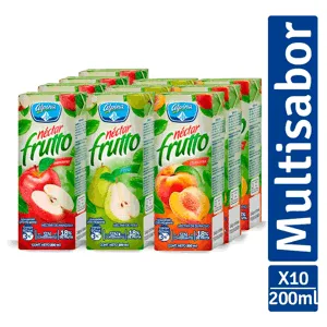 Display Jugo Néctar Frutto Multisabor Caja x10Un x200ml