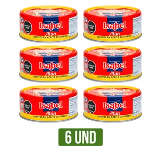 6 Und Atún Isabel Lomos Aceite x142gr