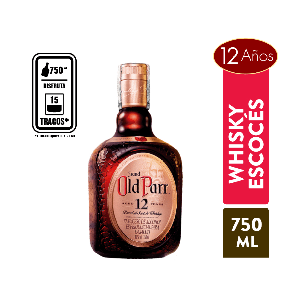 Whisky Old Parr 12años x750ml