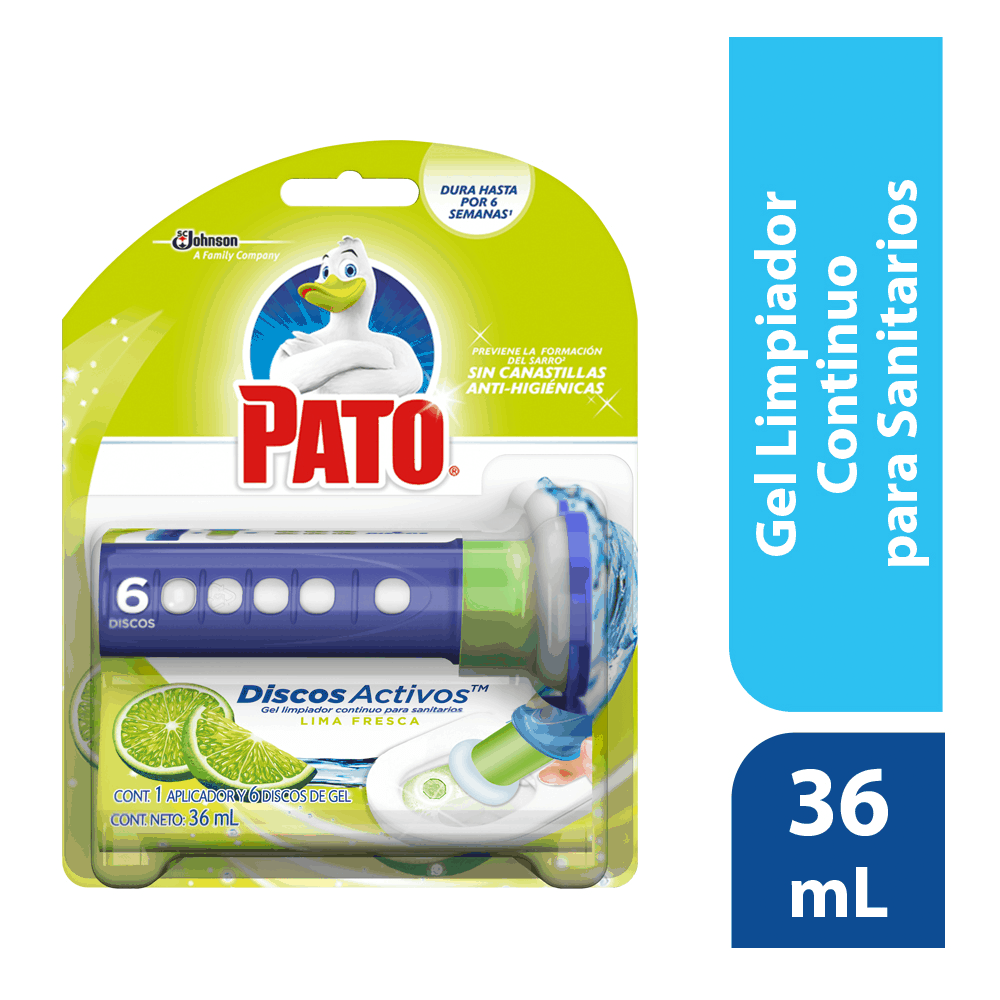 Desodorizante Pato Discos Activos Gel Tubo  x42gr  +Tubo Dispensador Nuevo Empaque