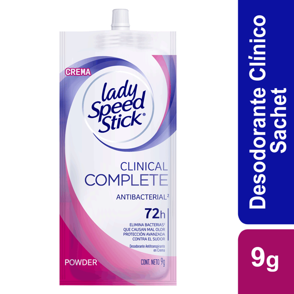 Desodorante Lady Speed Stick Clinical Dry Sachet Tapa 9gr