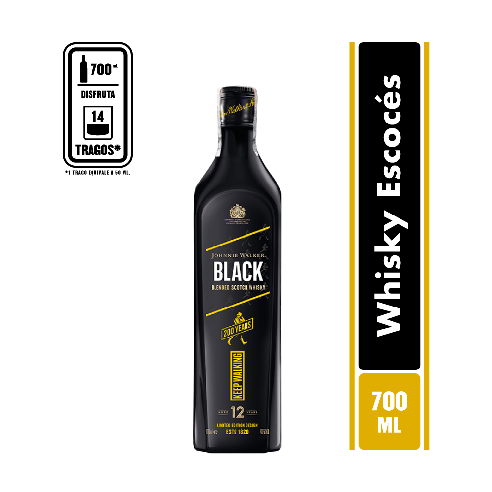 Whisky Johnnie Walker Black ICON 12años x700ml