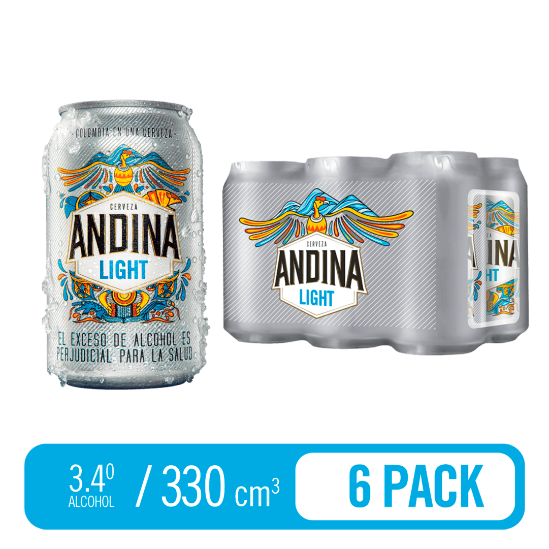 Cerveza Andina Light Lata SixPack x6Un x330ml