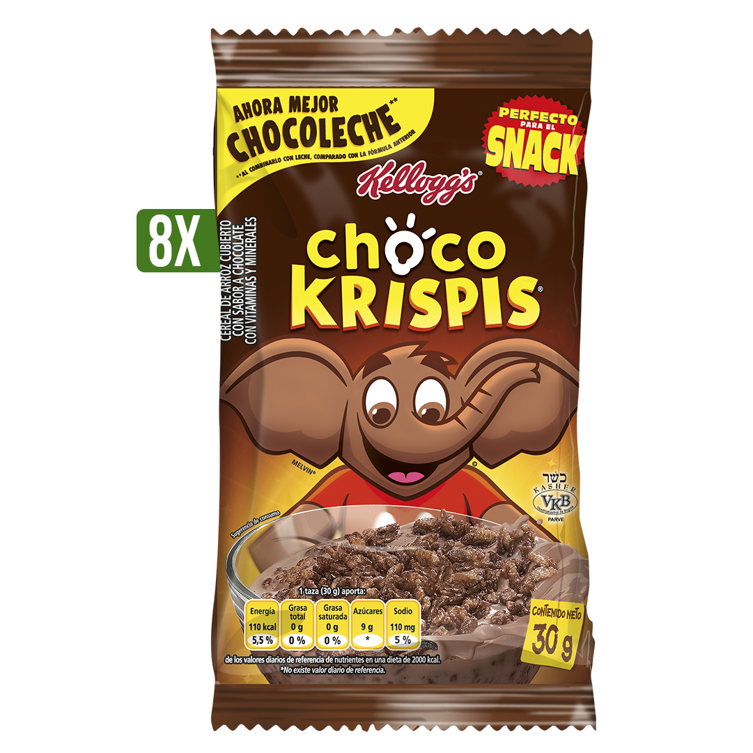 Cereal Kellogg Choco Krispis Paketicos 8Un x30gr