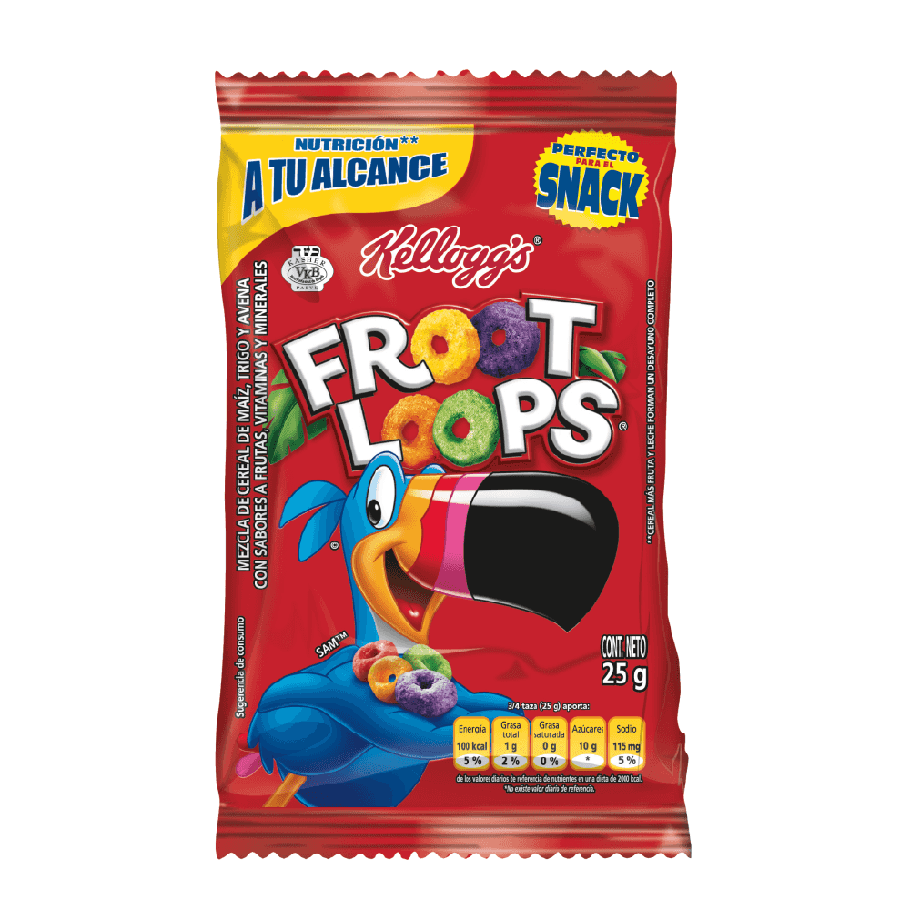 Cereal Kellogg Froot Loops Paketicos x8Un x25gr