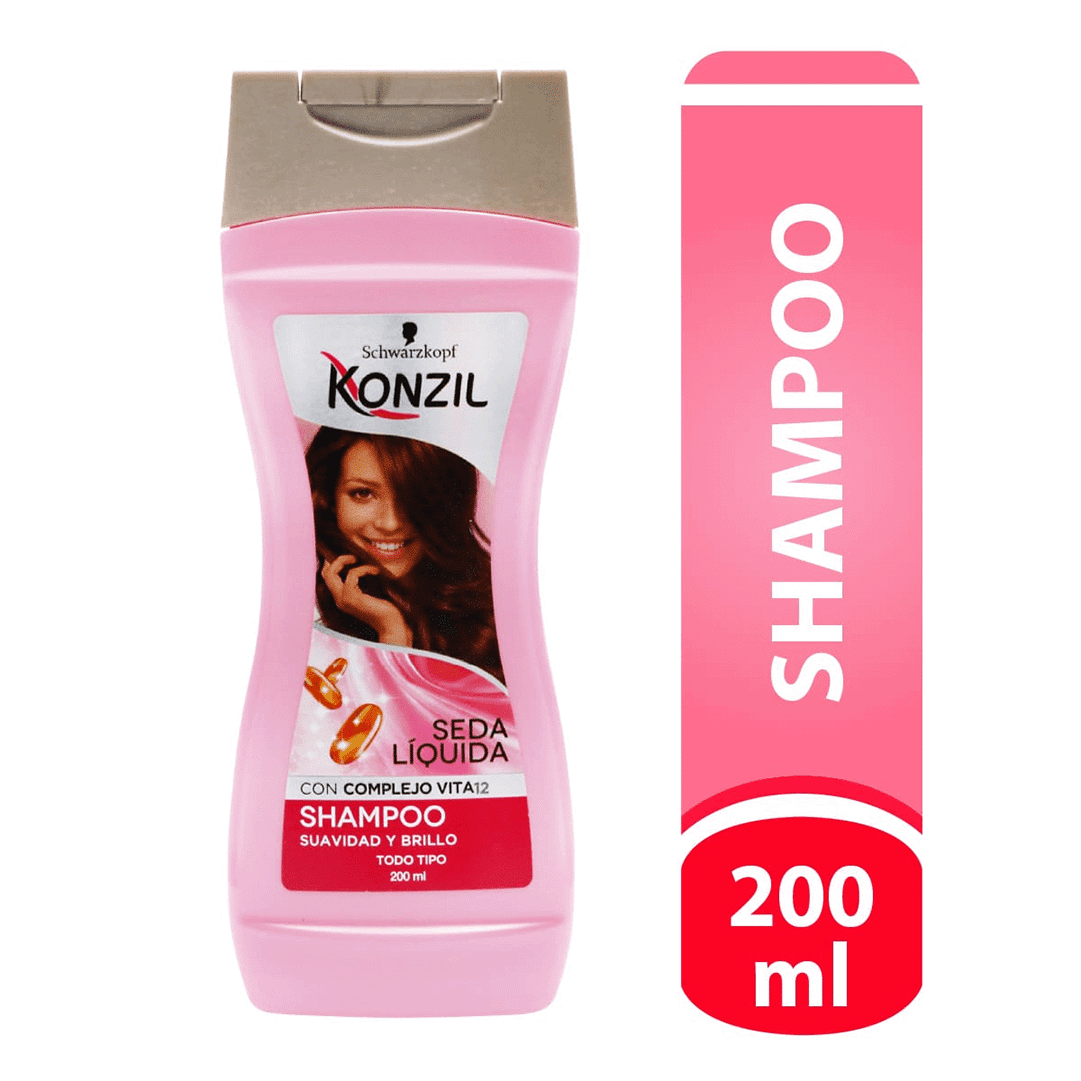 Shampoo Konzil Seda Líquida Con Complejo Vita12 x375ml