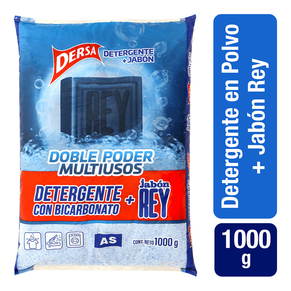 Detergente As Bicarbonato + Jabón Rey x20Un x1000gr