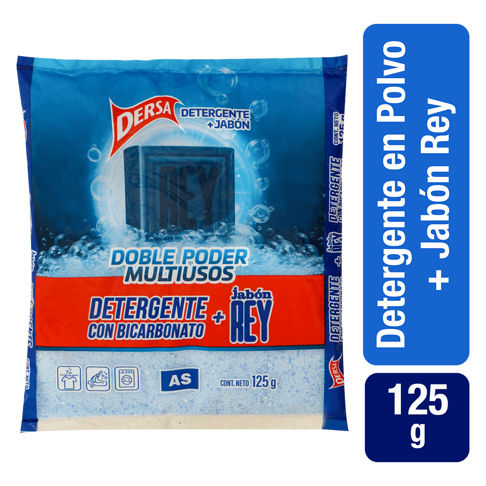 Detergente As Bicarbonato + Jabón Rey x96Un x125gr