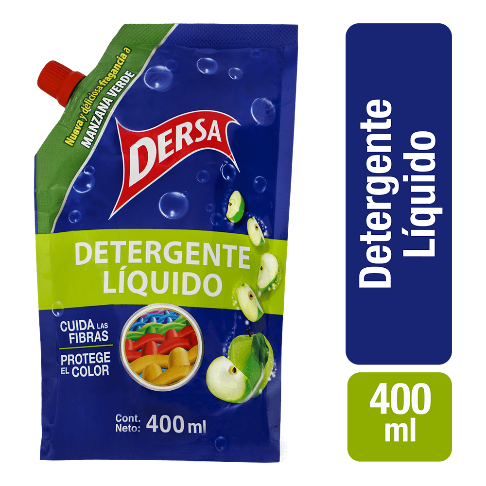 Detergente Liquido Dersa Manzana x24Un x400ml