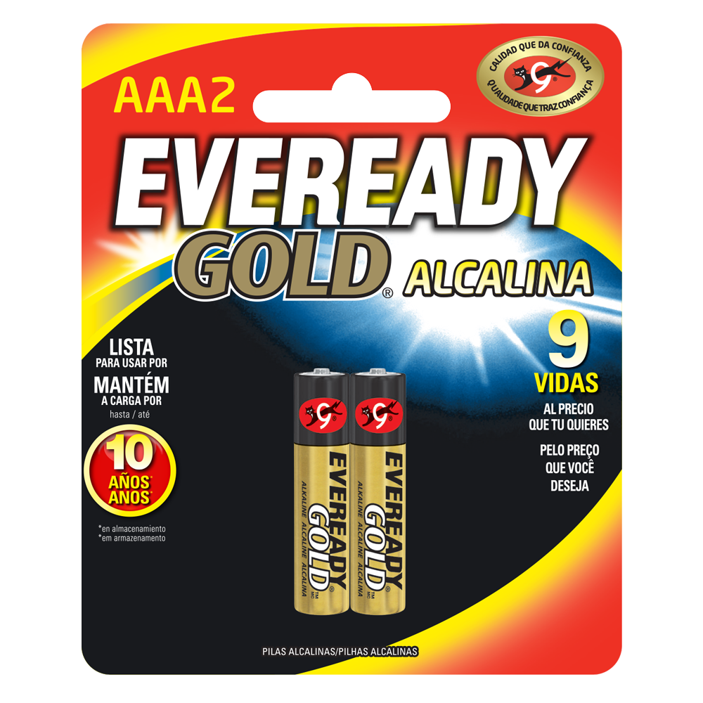 Pila Eveready Gold AAA x 2 Pilas