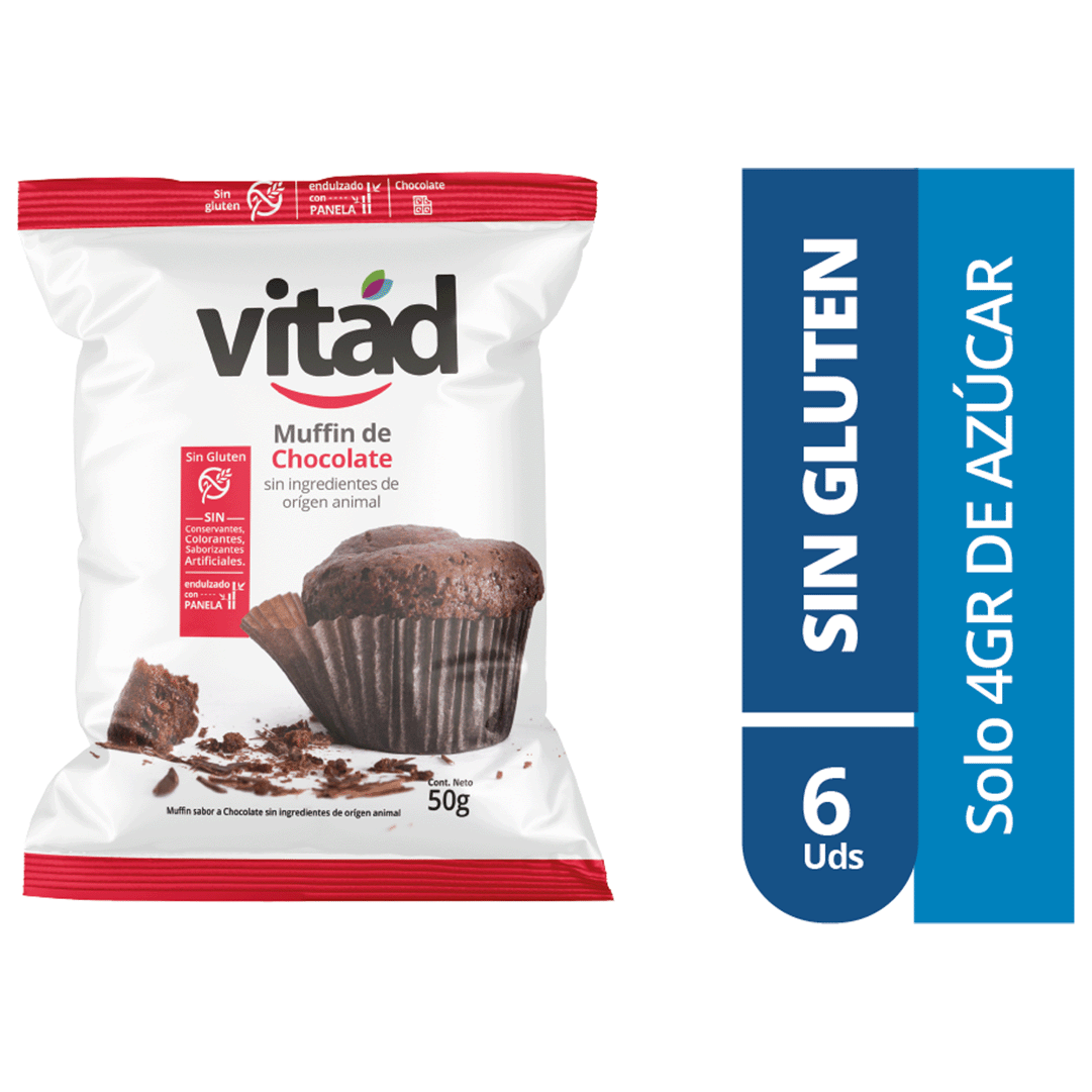 Muffin Chocolate Vitad x6Un x50gr