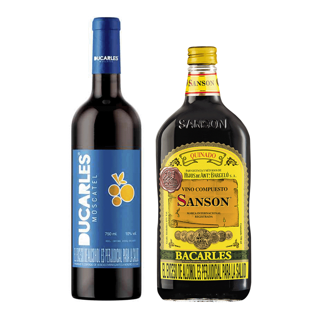 Vino Sanson x750ml + Vino Ducarles Moscatel x750ml
