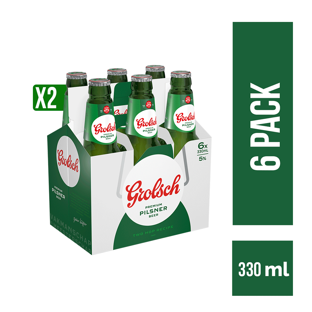 2Dp Cerveza Grolsch Premium Lager x6 botellas x330ml