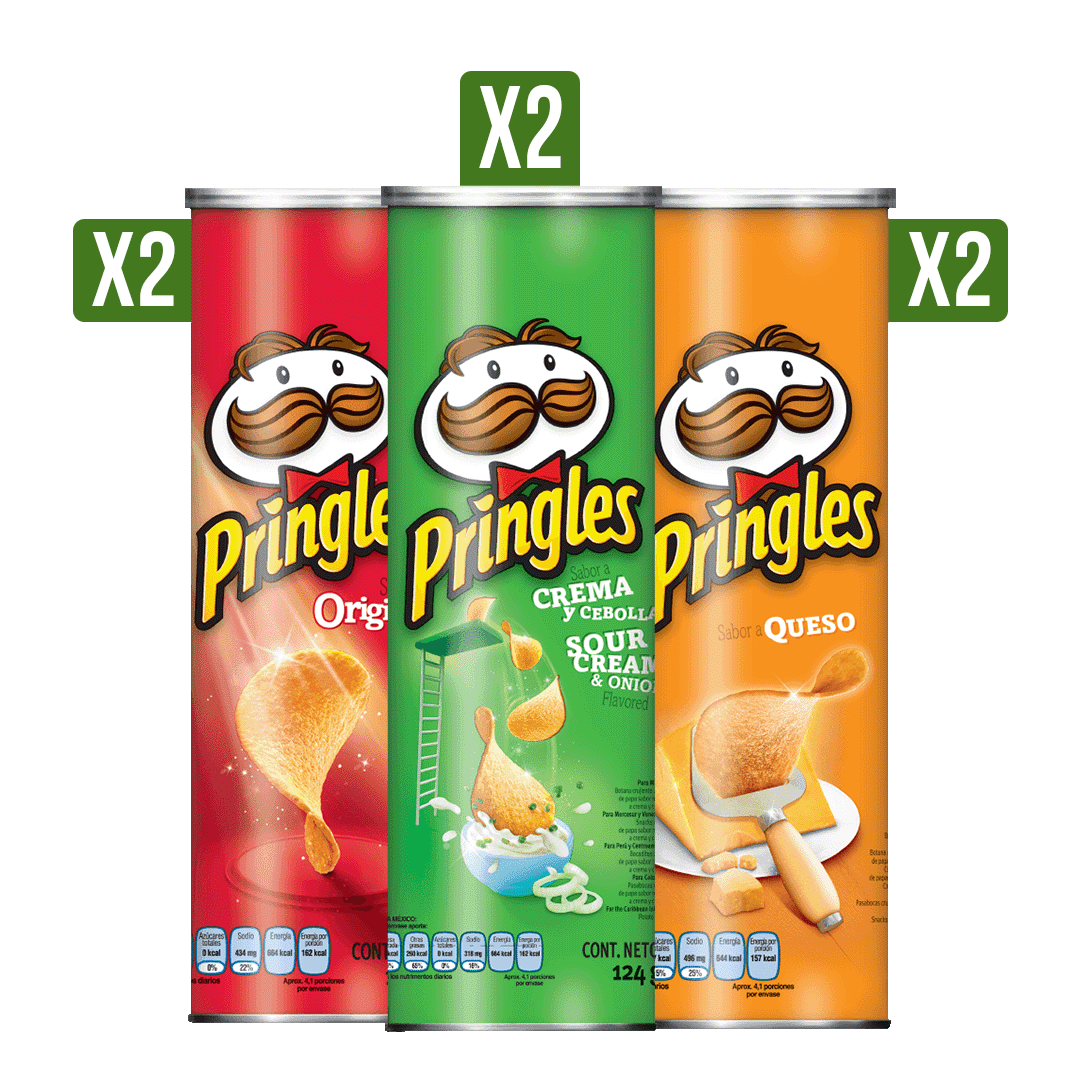 6Un Papas Pringlesx124gr Surtido