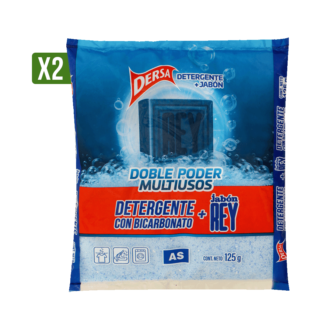2Un Detergente As Bicarbonato + Jabón Rey x125gr