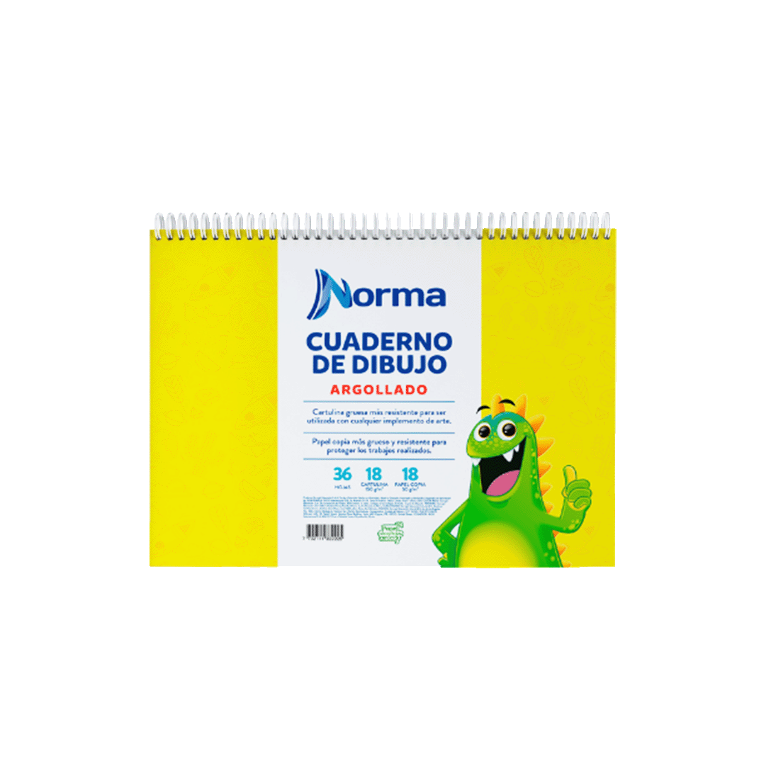 Cuaderno Norma Argollado De Dibujo x36 Hojas