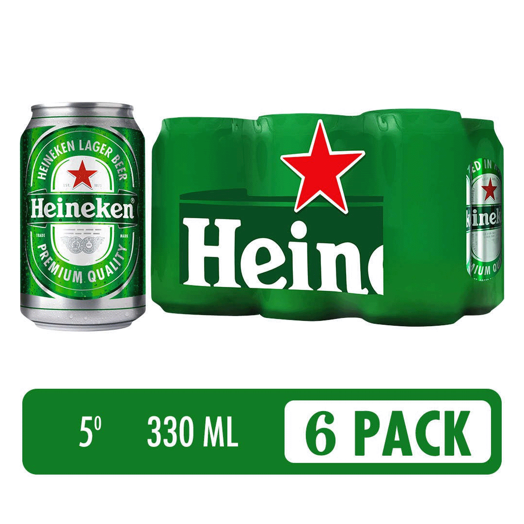 Cerveza Heineken Lata SixPack x6Unx330ml