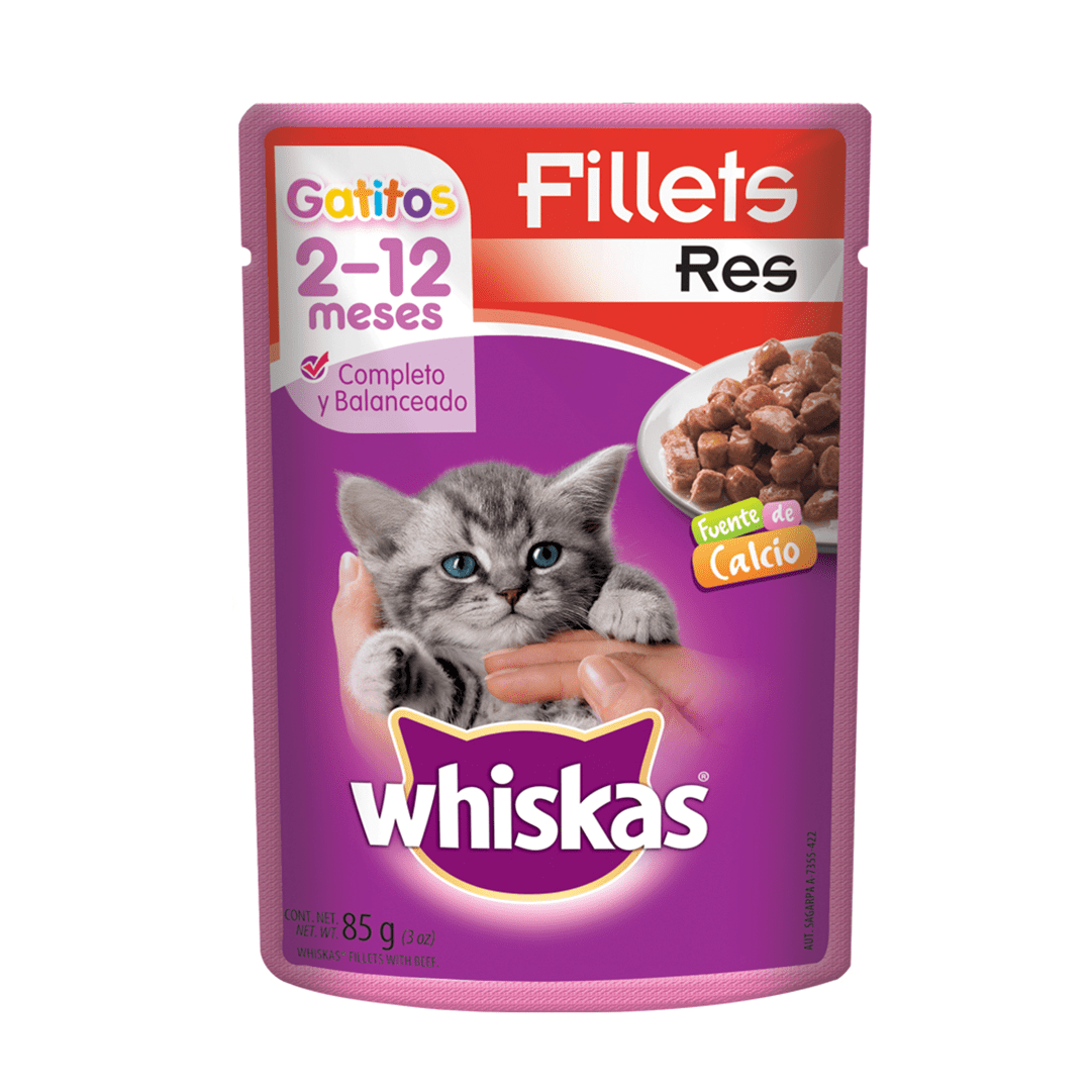 Alimento Húmedo Para Gatitos Whiskas Res x24Un x85gr