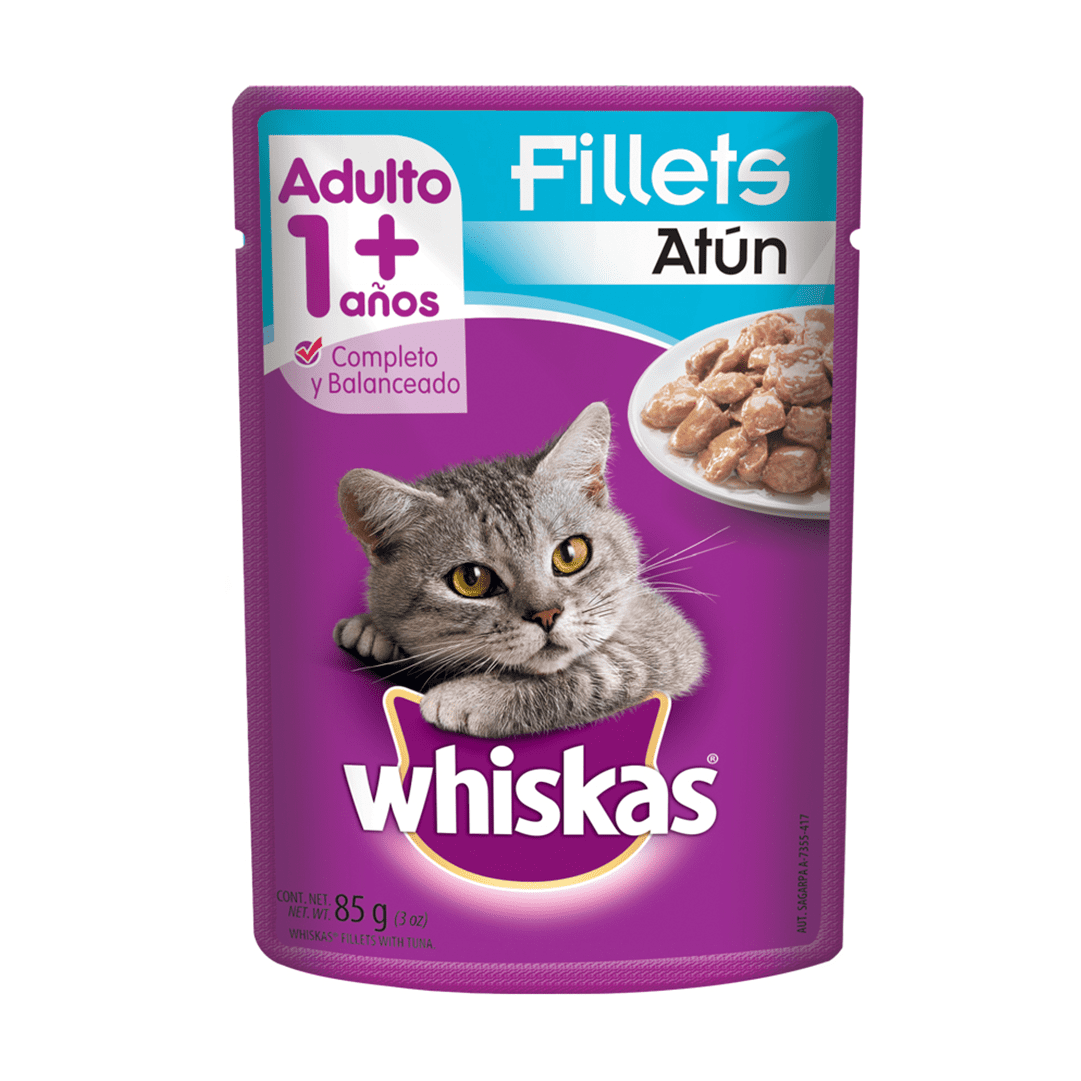 Alimento Húmedo Para Gatos Whiskas Adulto Atun x24Un x85gr