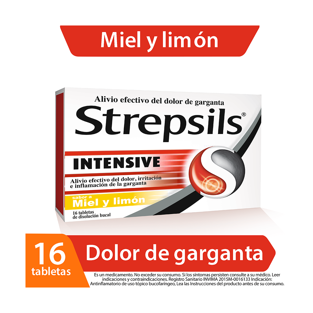 Strepsils Miel  Y Limon x12Un x16 Tabletas