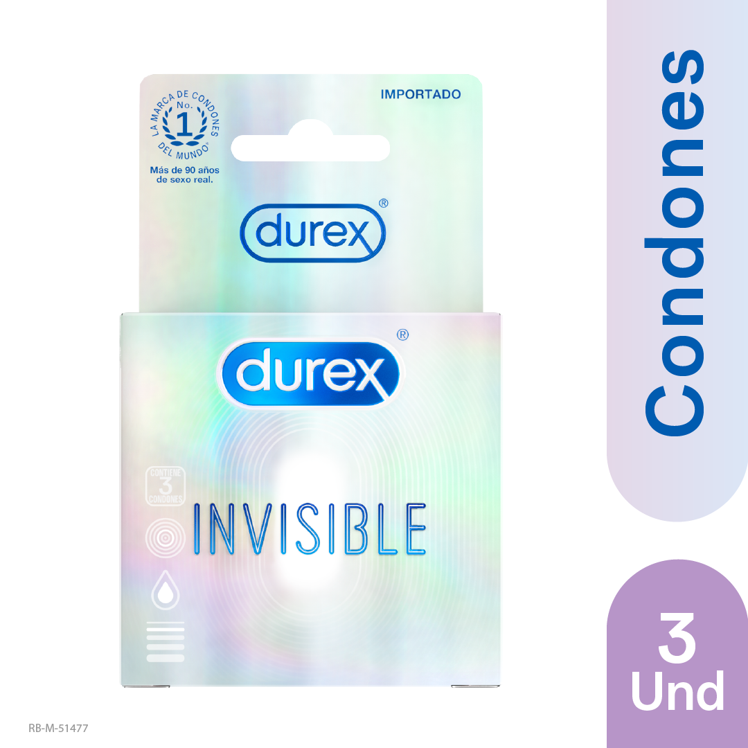 Preservativo Durex Invisible x24Un x3 Preservativos