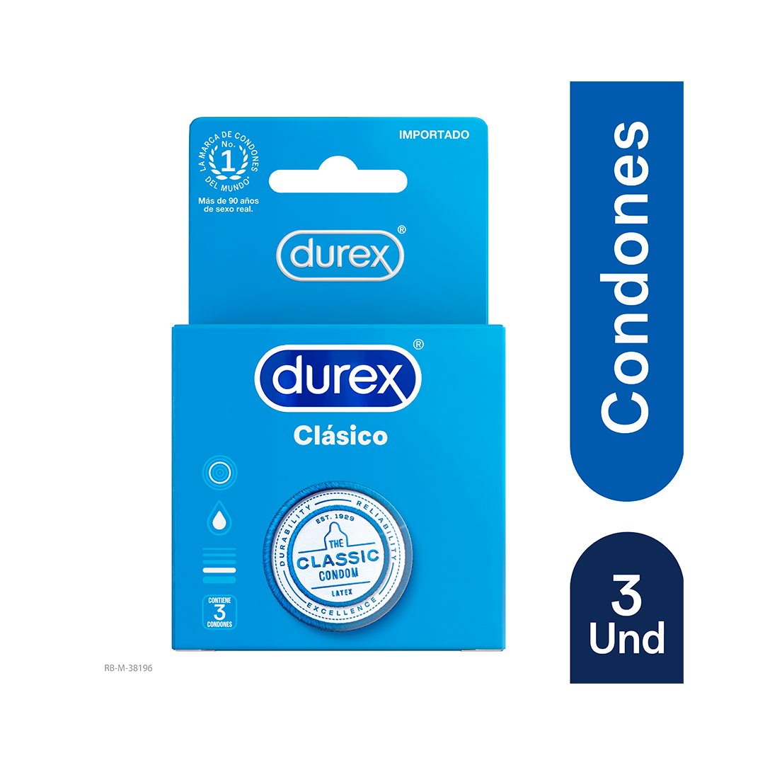 Preservativo Durex Clasico x24Un x3 Preservativos