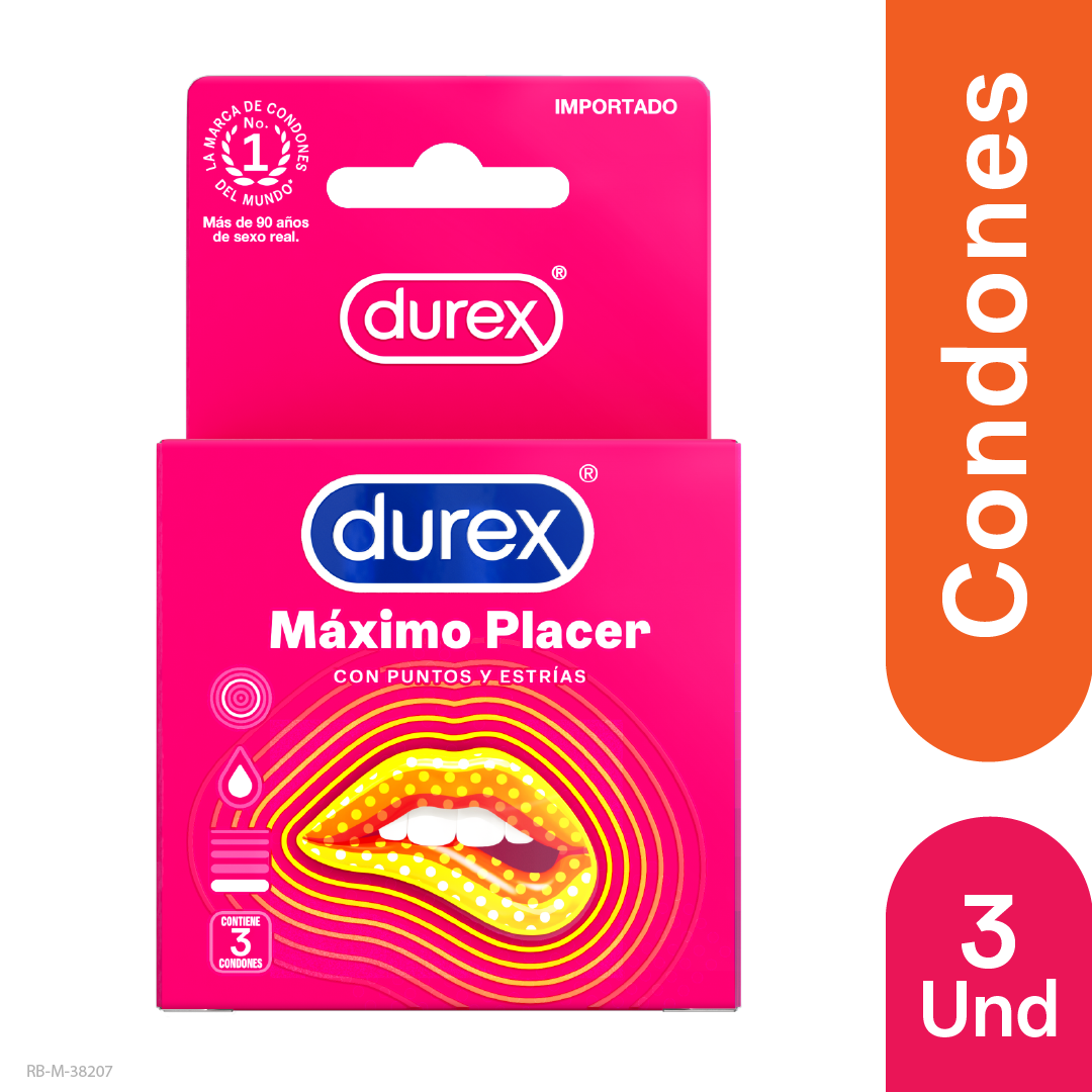 Preservativo Durex Maximo Placer x24Un x3 Preservativos
