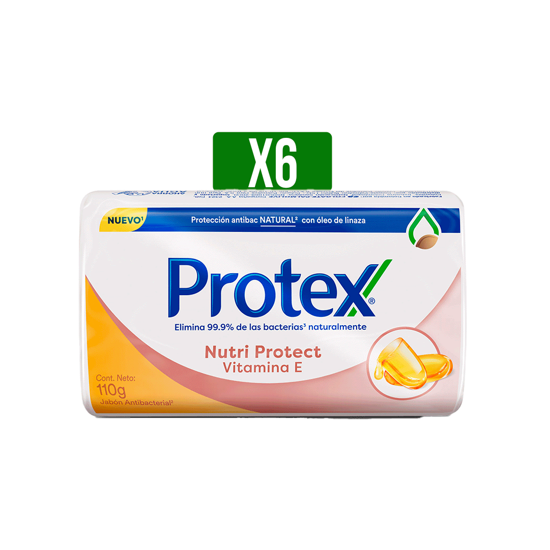 6Un Jabón Protex Vitamina E x110gr