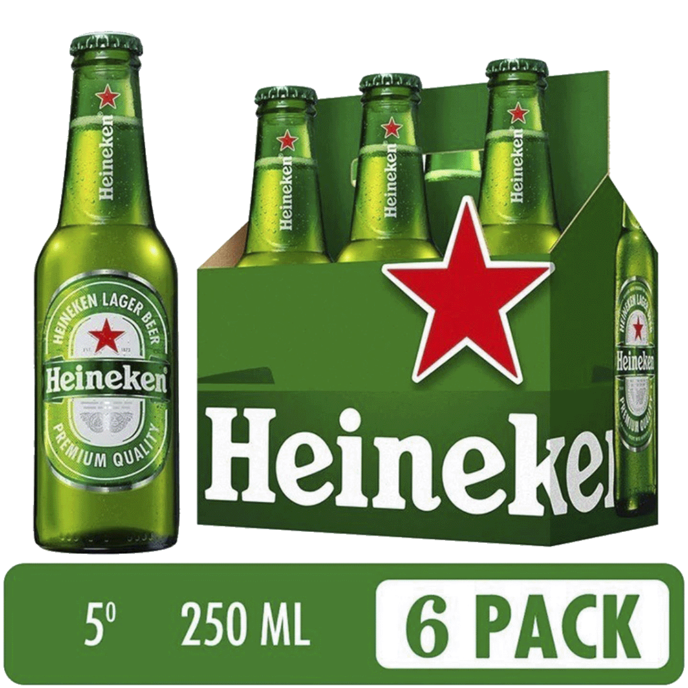 Cerveza Heineken Botella SixPack  x6Un x250ml