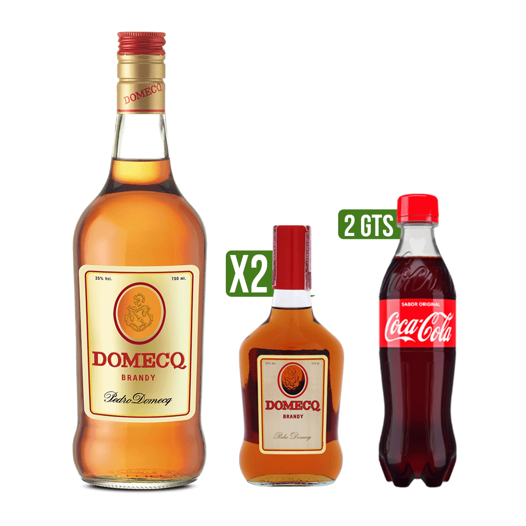 Brandy  x750ml + 2Un Brandy x375ml Gts 2Un Coca Cola x400ml